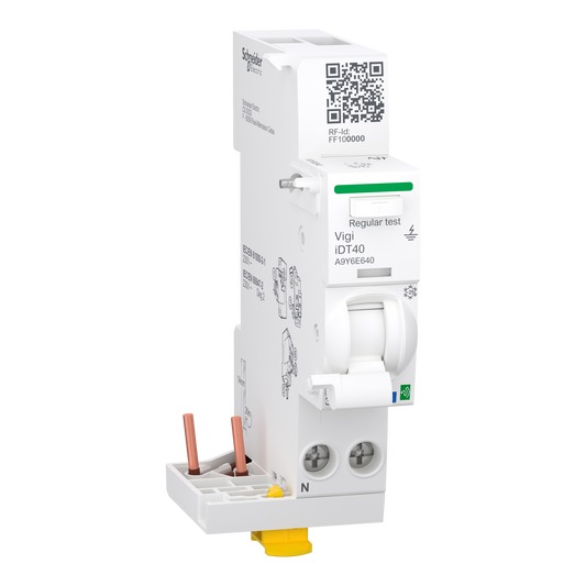 Schneider Electric-A9Y6E640P2-Lot 2Acti9 Active Vigi iDT40 Connecté/Mesure E,P 1P+N 40A 30mA Type A SI