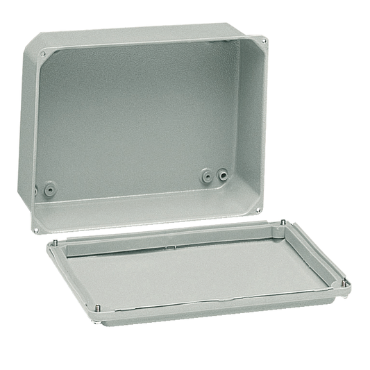 Schneider Electric-NSYDB88M-PanelSeT SDB - boîte acier - couvercle bas - avec prédécoupage - 85x85x49mm
