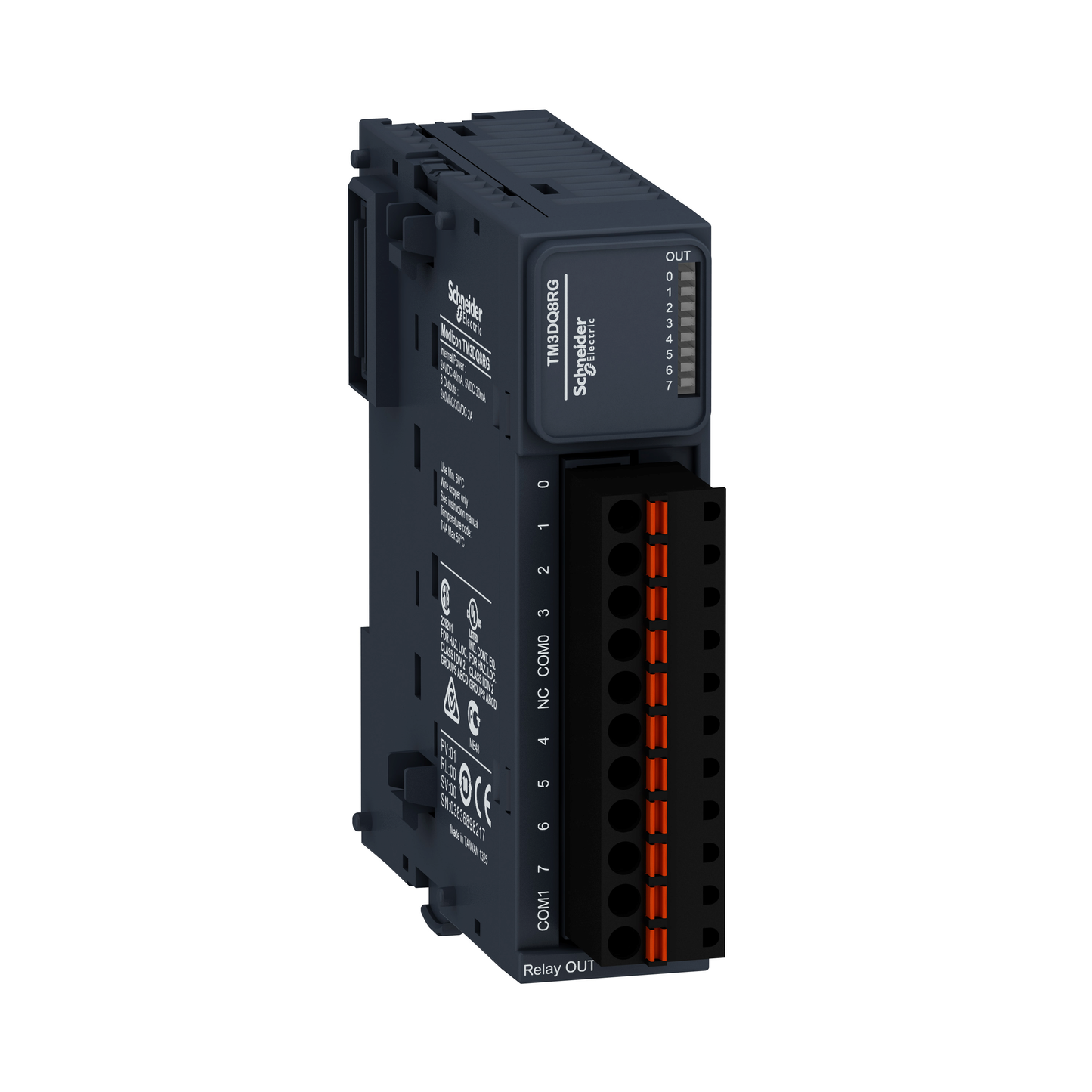 Schneider Electric-TM3DQ8RG-Modicon TM3, module 8 sorties TOR, relais 2A, à ressort