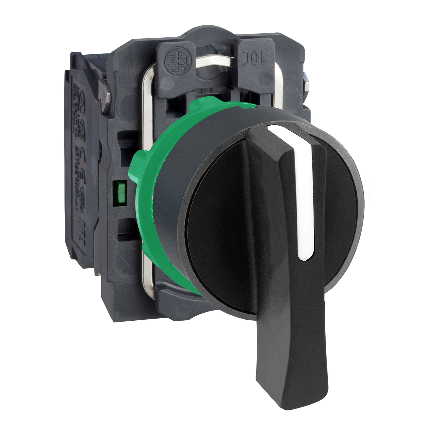 Schneider Electric-XB5AJ33-Harmony XB5 - bouton tournant à crosse - Ø22 - 3 pos fix - noir - 2F - vis étr