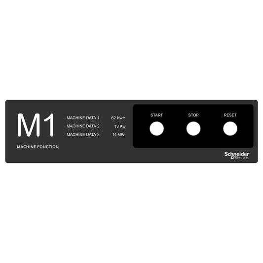 Schneider Electric-ZBYLECUST07-Harmony - plastron 400x100 - personnalisé via configurateur