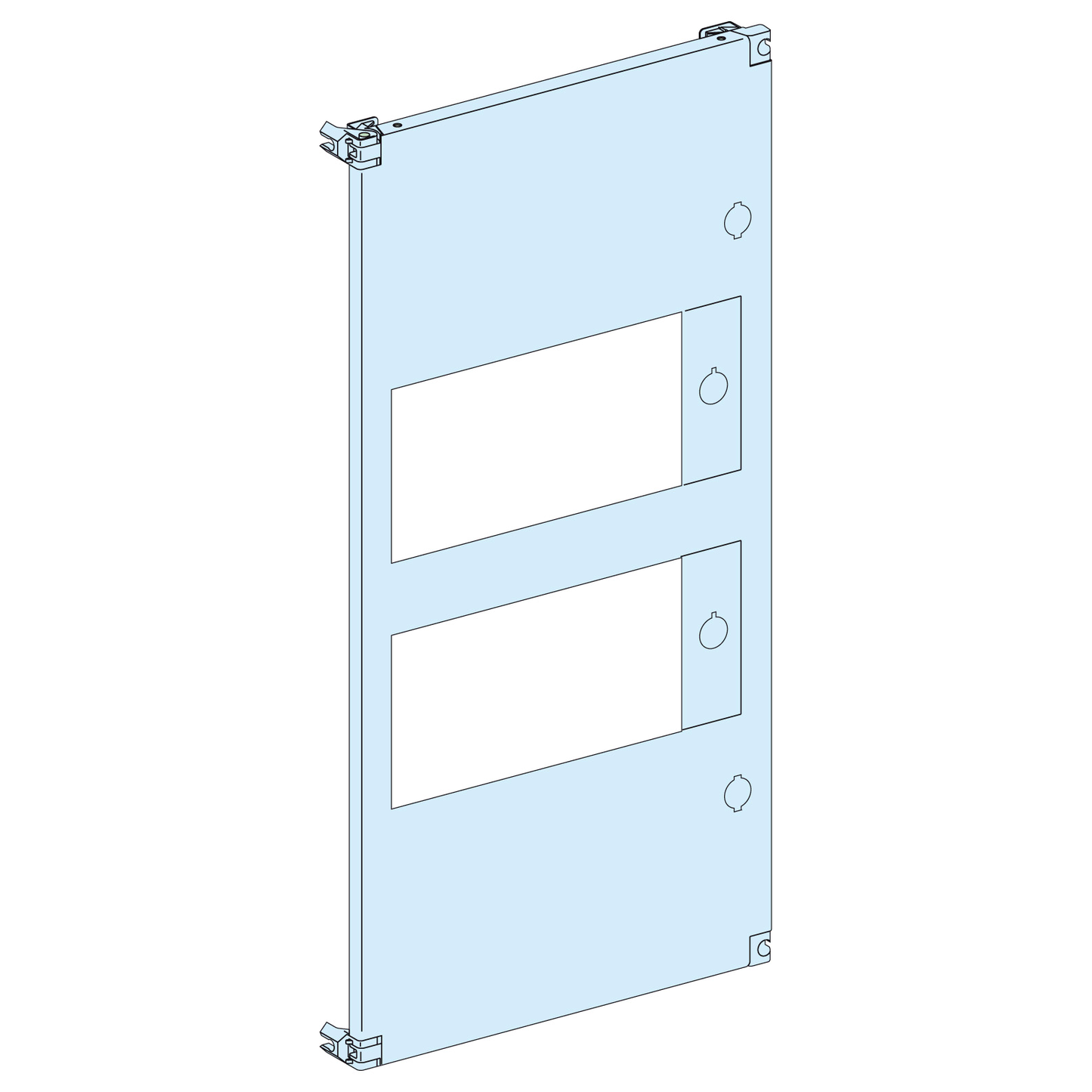 Schneider Electric-LVS03723-PrismaSeT P - Plastron découpé pivotant - pour mesure - 13M - L 400