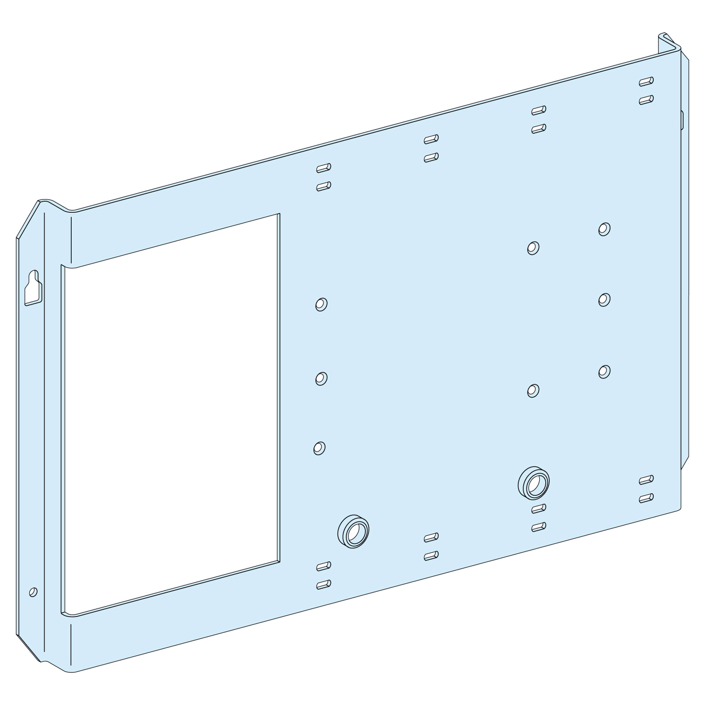 Schneider Electric-LVS03070-PrismaSeT G - Platine NSX630 horizontal - fixe-Cde maneton-RAL9003