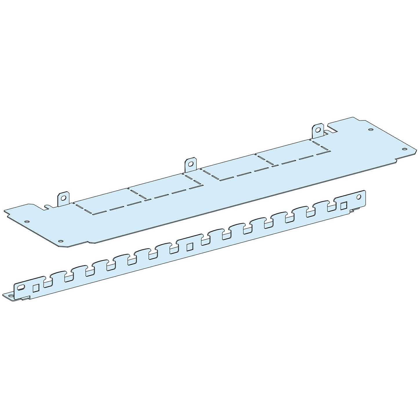 Schneider Electric-LVS08889-PrismaSeT G - Plaque passe-câbles pour socle d'armoire - L850