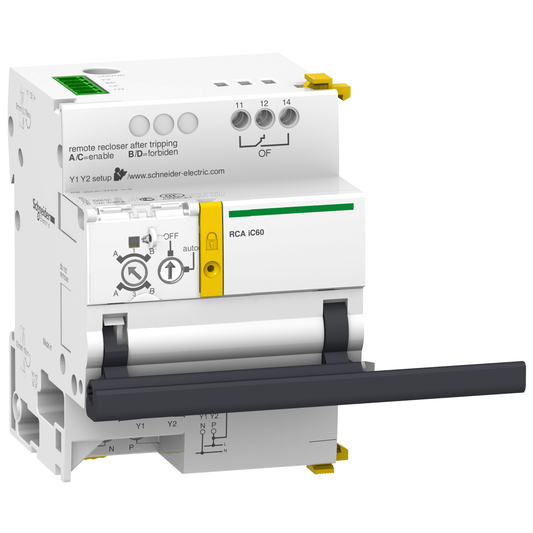Schneider Electric-A9C70124-Acti9, RCA télécommande pour disj iC60 3P, 4P avec interface Ti24 230VCA 50Hz