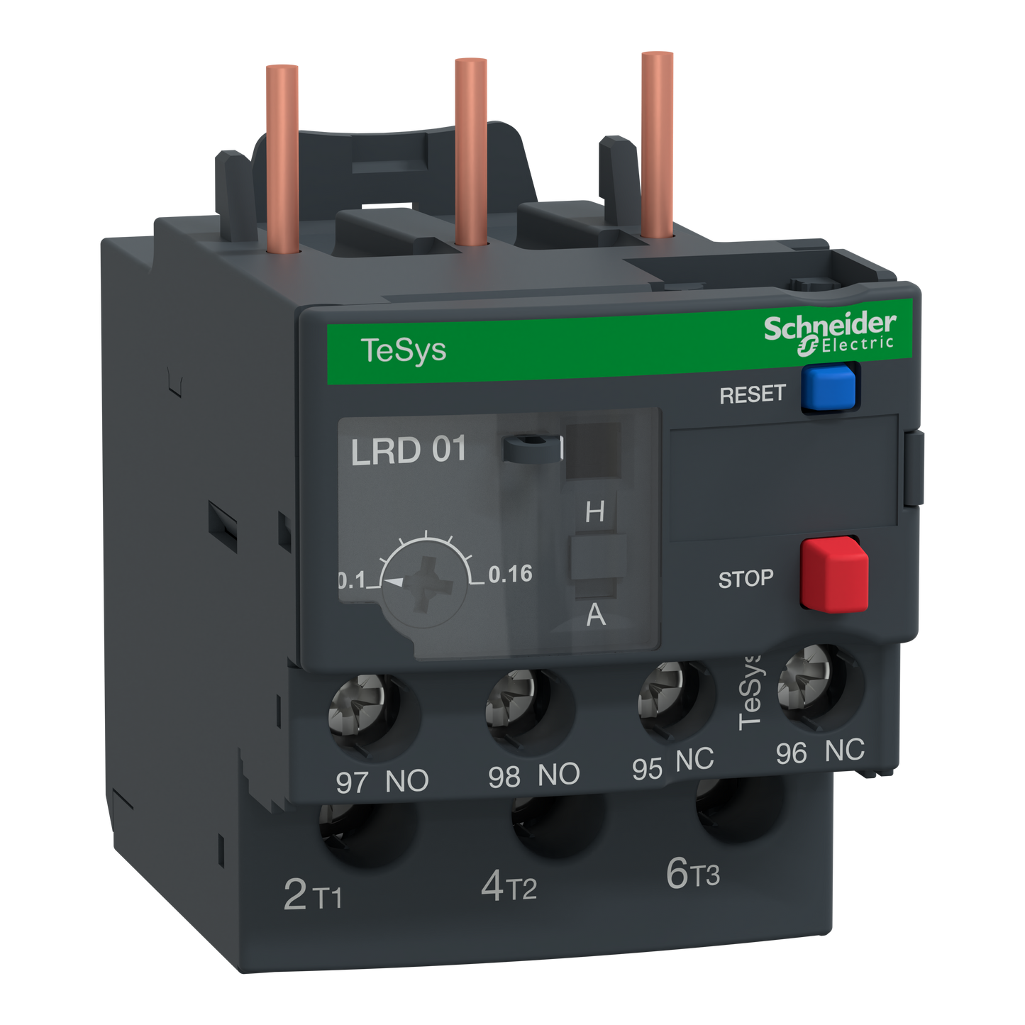 Schneider Electric-LRD01-TeSys LRD - relais de protection thermique - 0,1..0,16A - classe 10A
