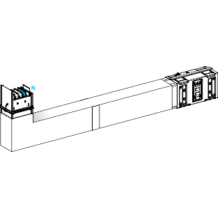 Schneider Electric-KSA1000DLE42F-Canalis KSA - coude spéc. coupe feu 1000A montage haut - A=700-1200mm-B=300mm