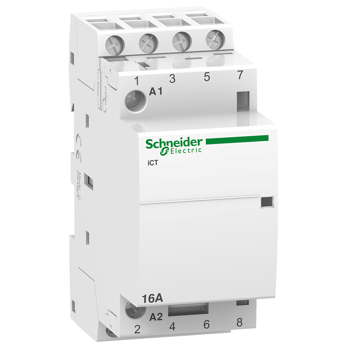 Schneider Electric-A9C22814-Acti9 iCT - Contacteur auxiliarisable - 4P - 16A - 4NO - 230/240Vca - 50Hz