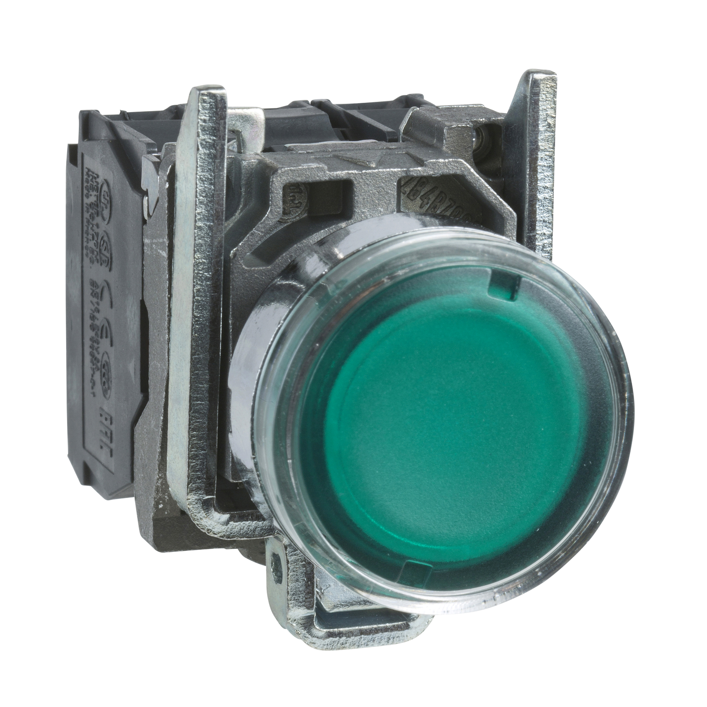 Schneider Electric-XB4BW3365-Harmony XB4 - poussoir lumineux - 1F+1O - vert - Ø22 - alim directe < 250V