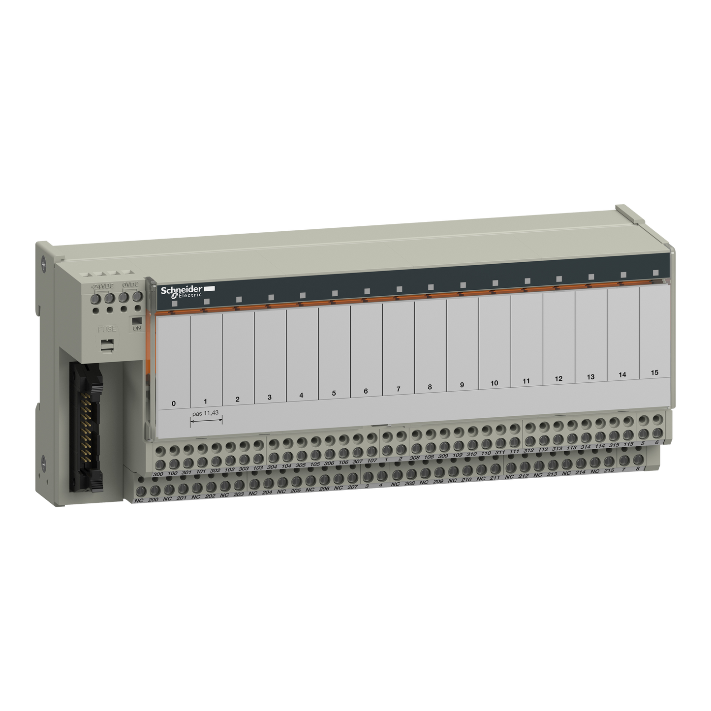 Schneider Electric-ABE7R16T230-Telfast ABE7 - embase - relais embrochable - 16 voies - relais 10mm