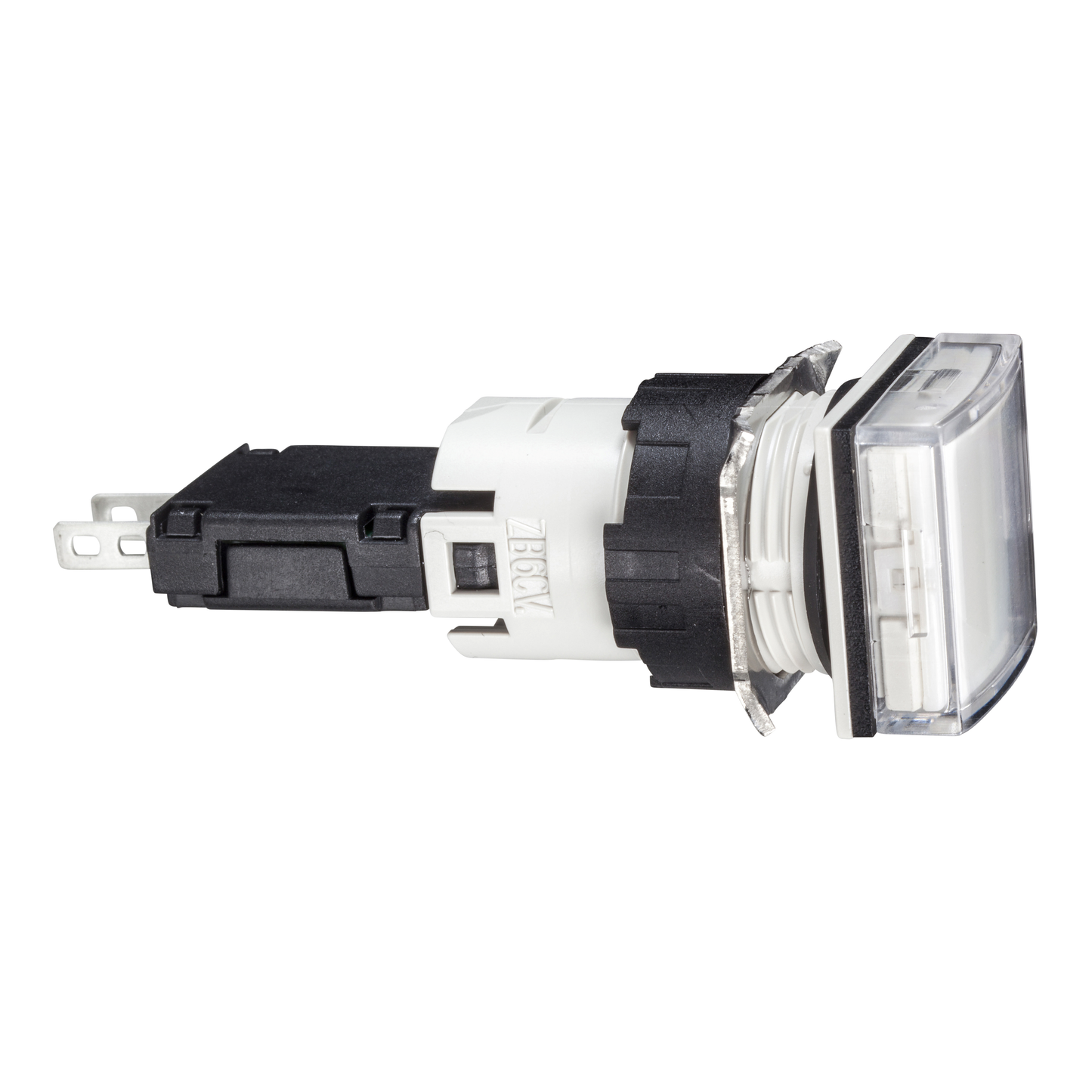 Schneider Electric-XB6CV1BB-Harmony XB6 - voyant carré - Ø16mm - IP65 - DEL intégrée - 24V - cosses - blanc