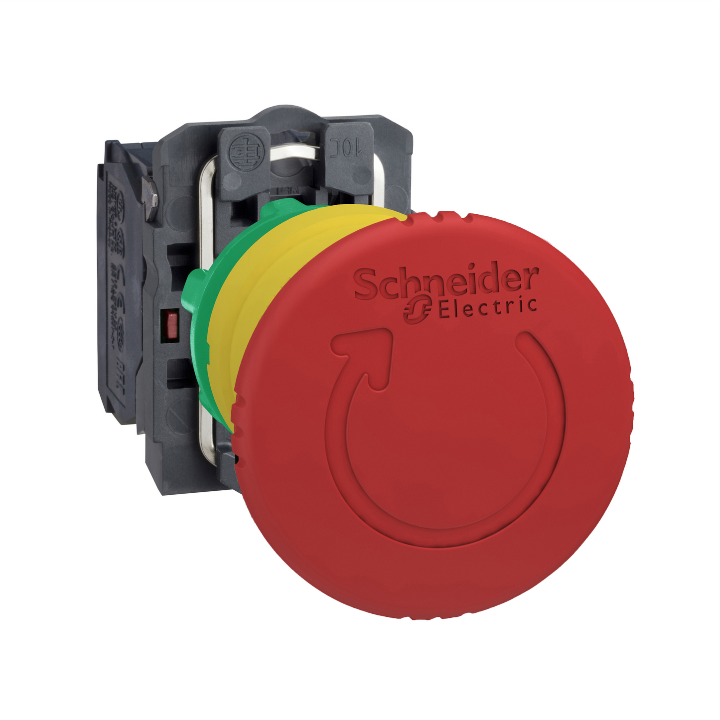 Schneider Electric-XB5AS8444-Harmony XB5 - bouton arrêt urgence - Ø40 - pousser tourner - rouge - 2O - vis