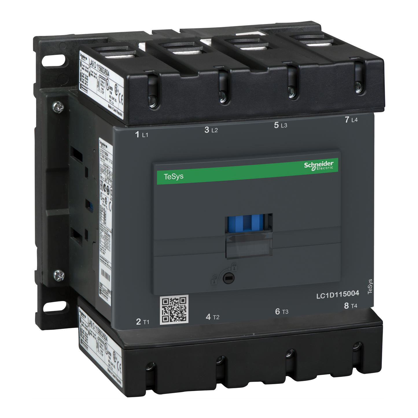 Schneider Electric-LC1D115004B7-TeSys LC1D - contacteur - 4P - AC-1 440V - 200A - bobine 24Vca