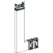 Schneider Electric-KSA400DLE41A-Canalis KSA - coude spécial 400A montage vers haut - A=250mm-B=250-750mm
