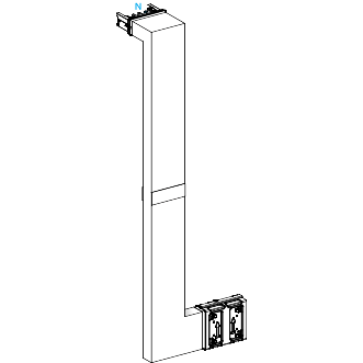Schneider Electric-KSA400DMBL41F-Canalis KSA - coude mult. coupe feu 400A-vers haut & droite-A&C=250mm-B=700-1200