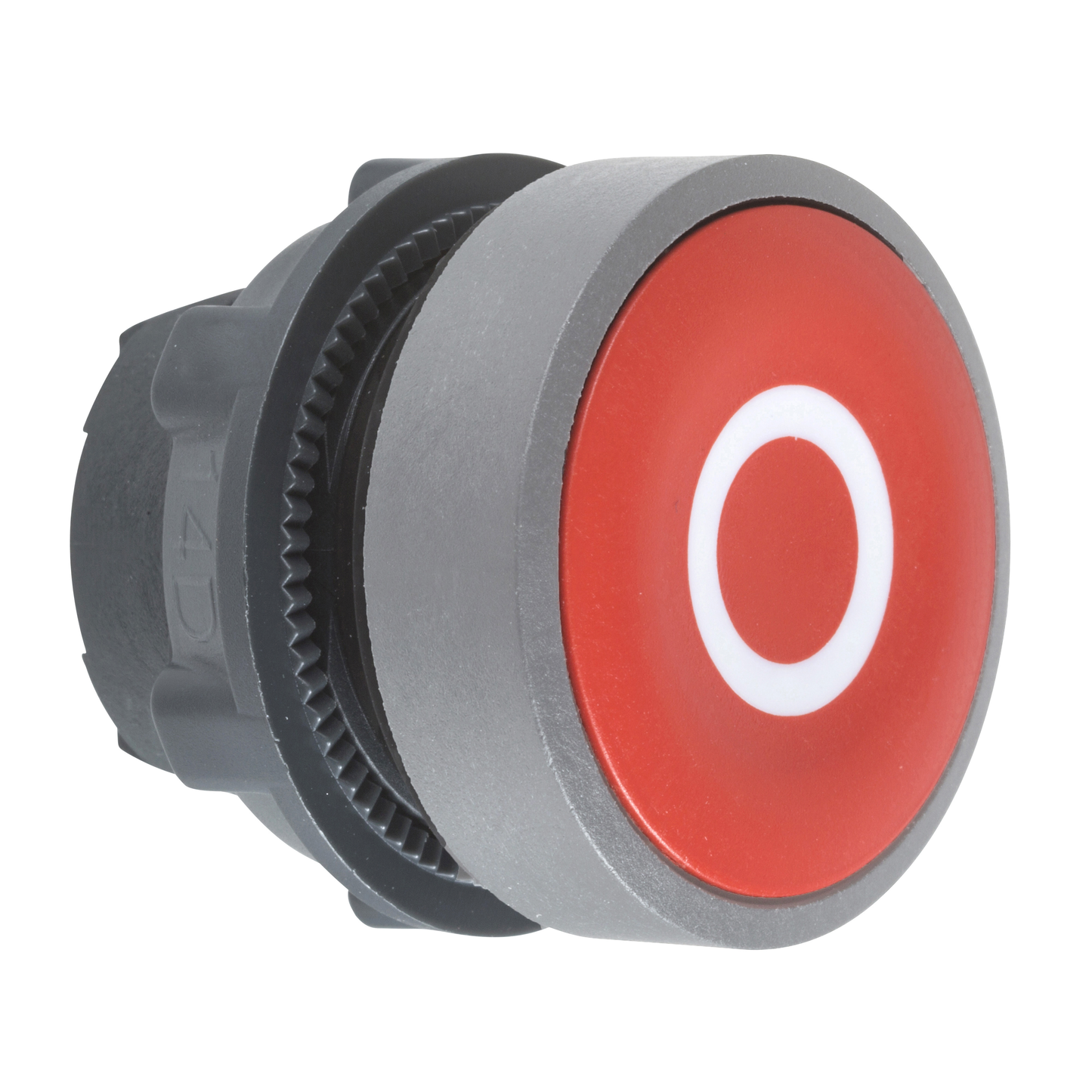Schneider Electric-ZB5AA432C0-Harmony XB5 - tête de bouton poussoir - Ø22 - col grise - marqué 'O' - rouge