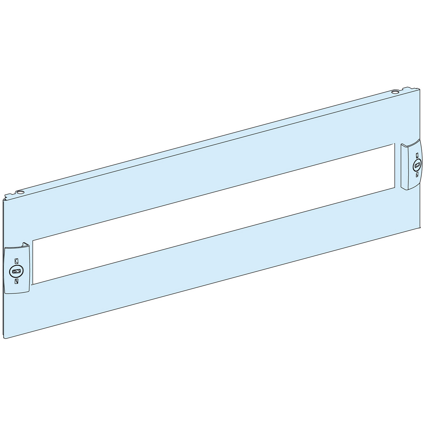 Schneider Electric-LVS03202-PrismaSeT G - Plastron modulaire découpé - 2M - L600-RAL9003