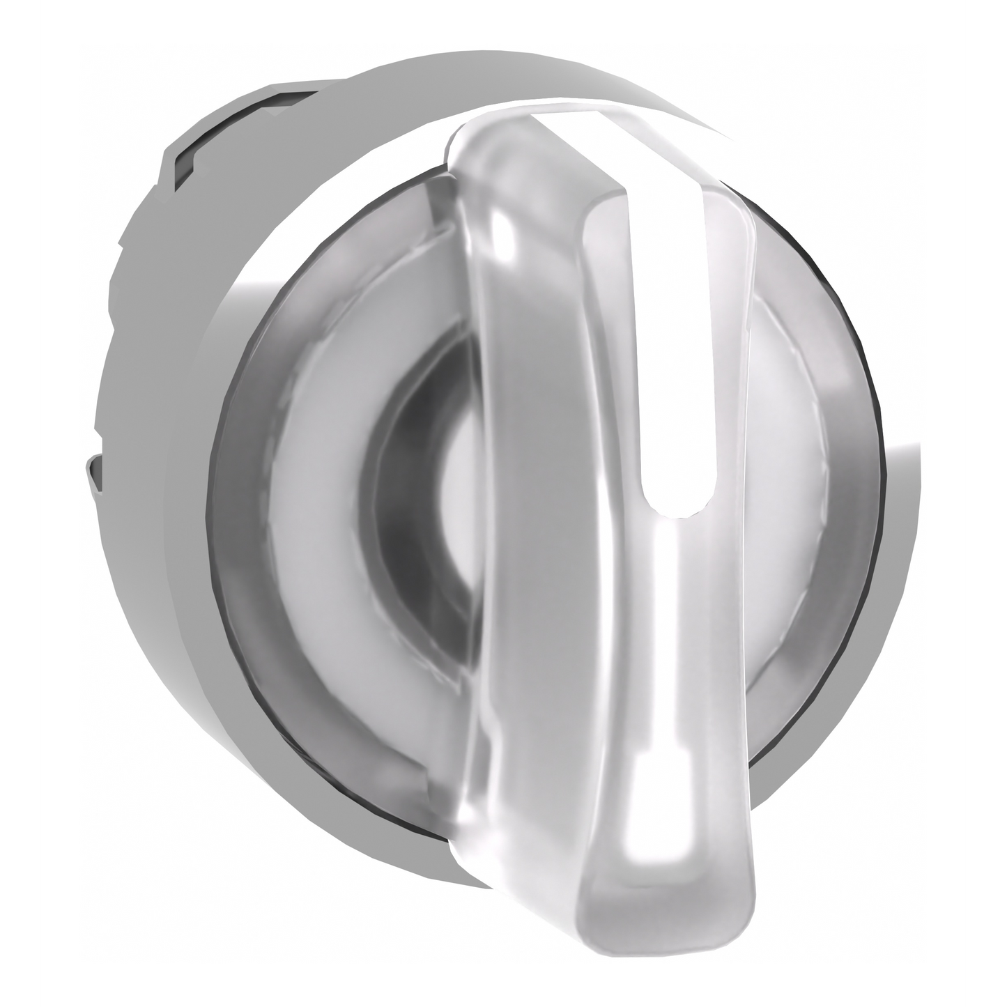 Schneider Electric-ZB4BK1813-Harmony XB4 - tête bouton à manette lumineux - Ø22 - 3 pos rap DC - blanc