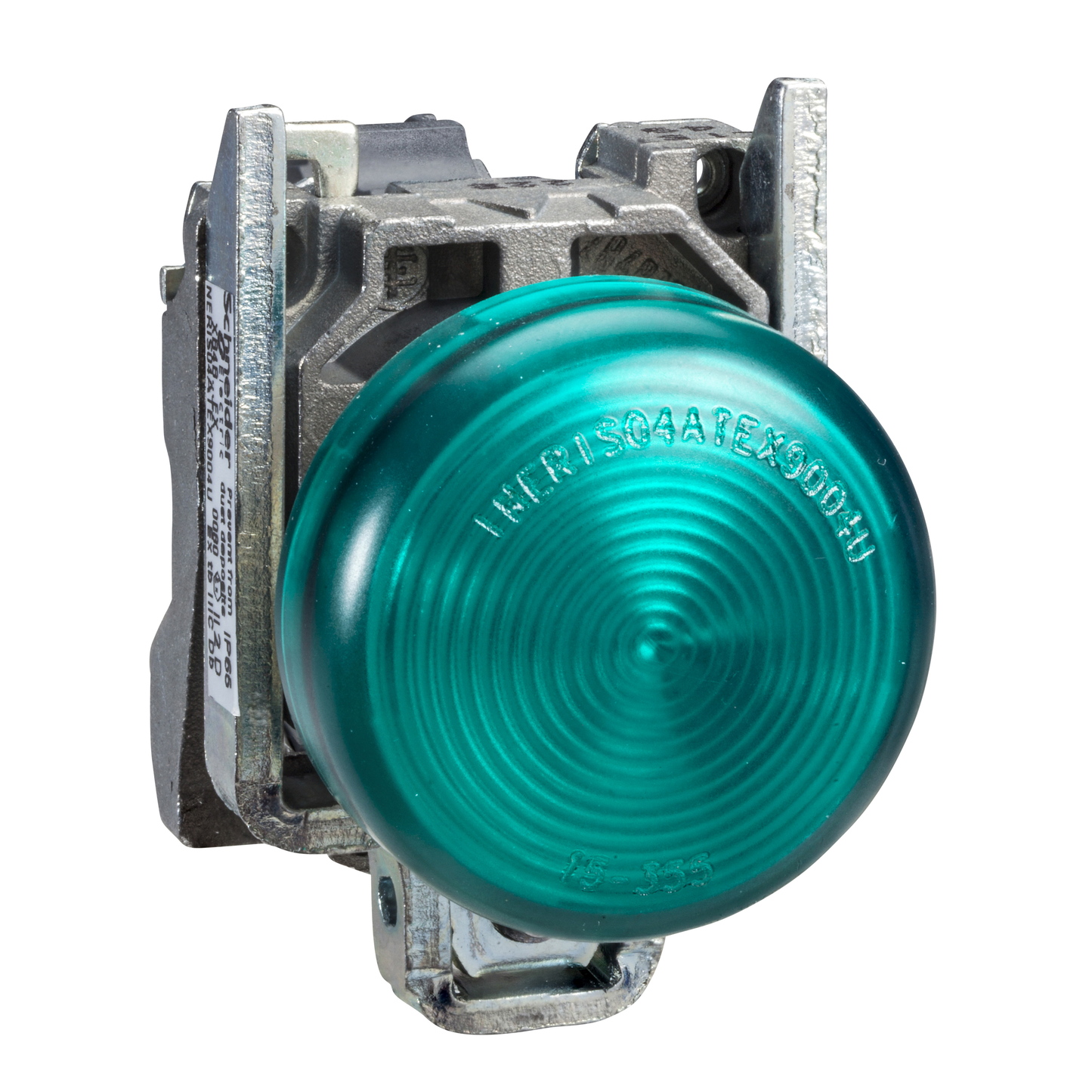 Schneider Electric-XB4BVBG3EX-Harmony XB4 - voyant lumineux DEL Atx - Ø22 - vert - 24V - vis étrier