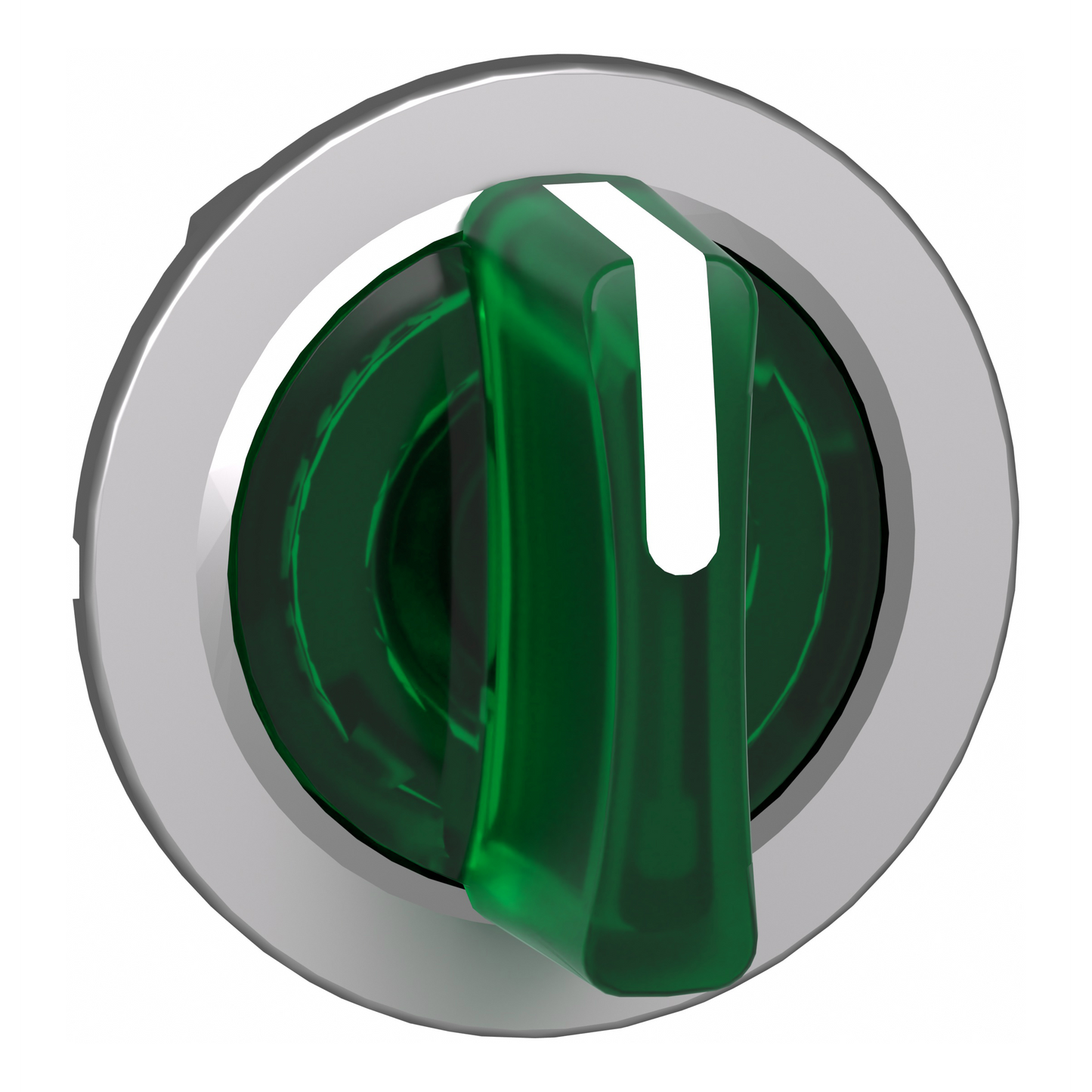 Schneider Electric-ZB4FK1833-Harmony XB4 - tête bouton à manette lumineux - flush - 3 pos rap DC - vert