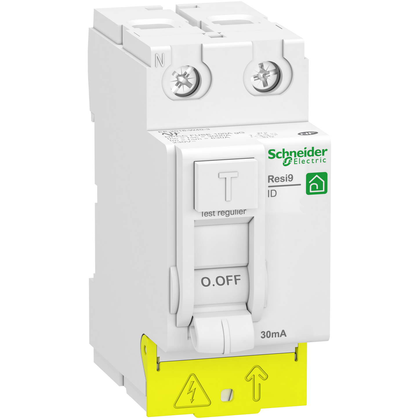 Schneider Electric-R9PRC225-Resi9 - inter différentiel - 2P - 25A - 30mA - Type AC - peignable - alim bas
