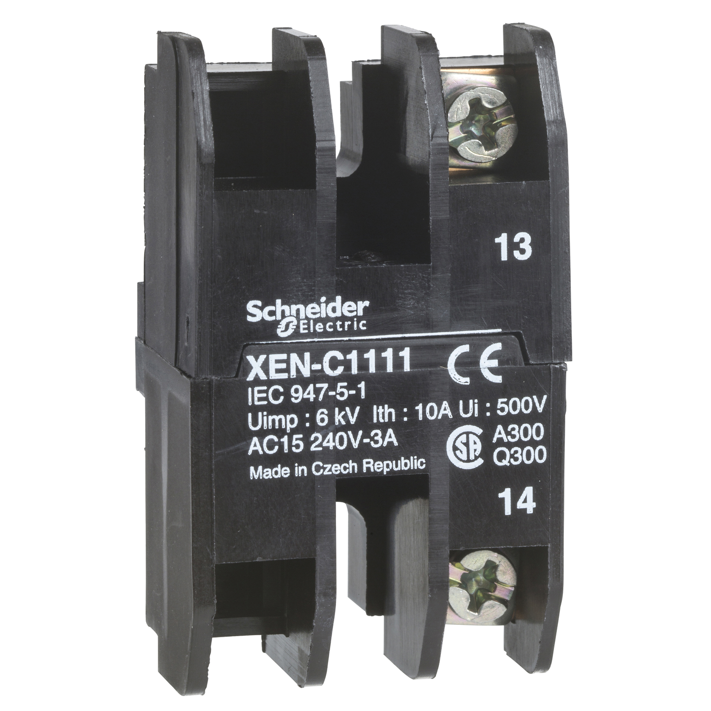 Schneider Electric-XENC1121-Harmony XENC - bloc de contact à rappel - 1O - montage frontal - entraxe 30/40mm