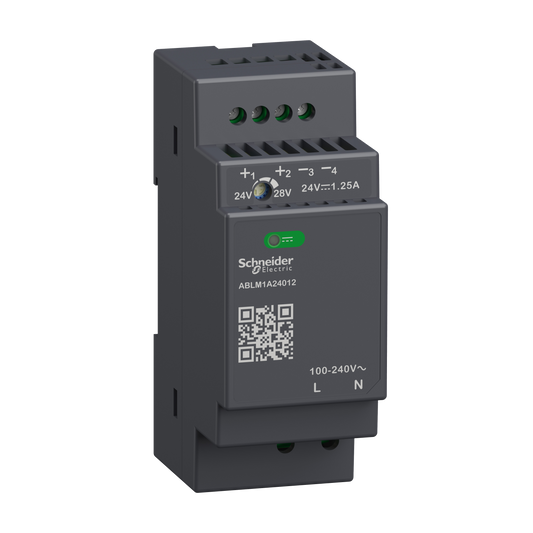 Schneider Electric-ABLM1A24012-Modicon ABL - alimentation à découpage - 1,2A - 100à240Vca mono/biphasé - 24Vcc