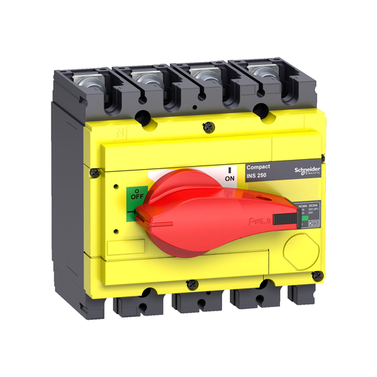 Schneider Electric-31125-ComPacT INS - Interrupteur sectionneur - INS250 4P 160A - poignée rouge