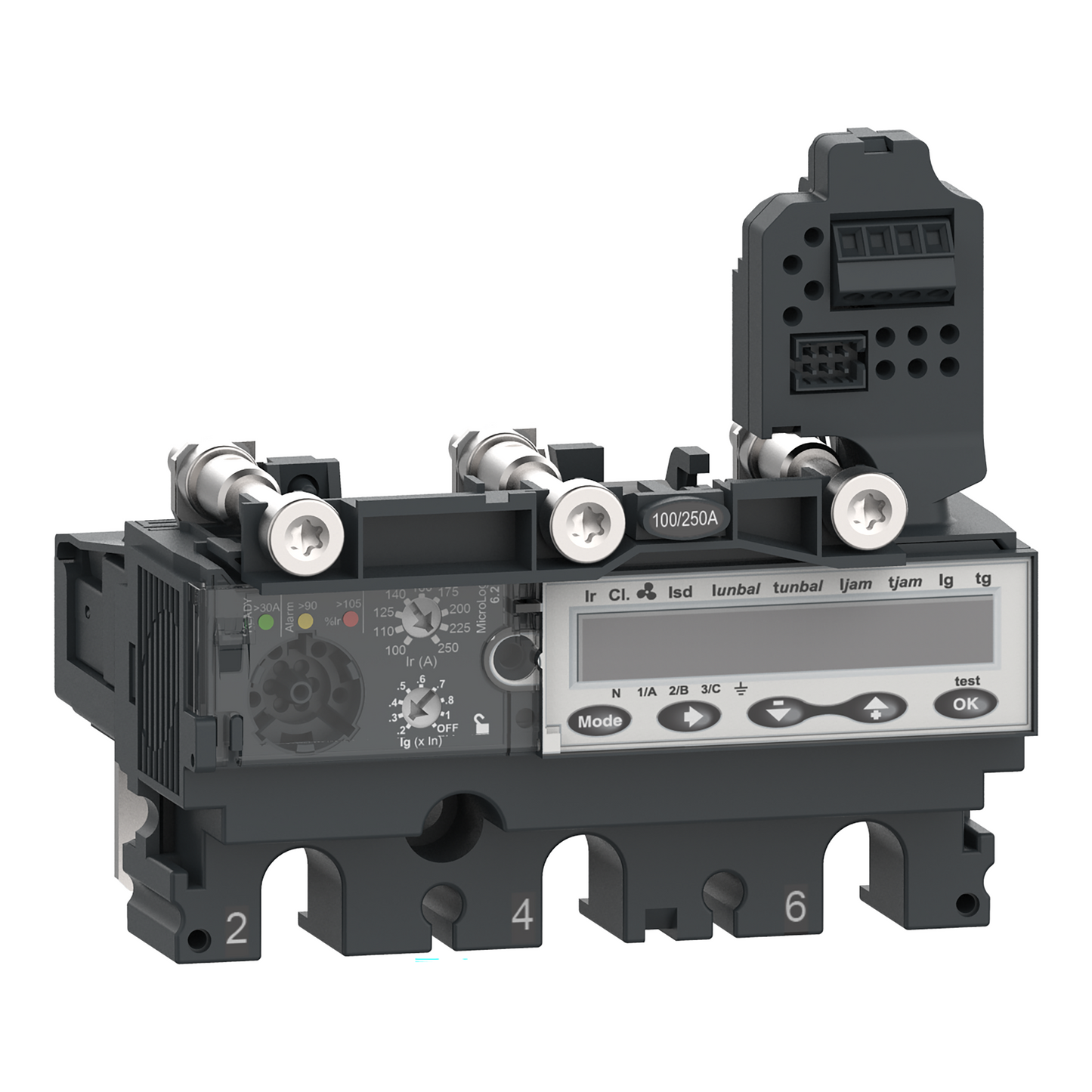 Schneider Electric-C1636E160-ComPacT NSX - Déclencheur MicroLogic 6.2E 160A - 3P3D pour NSX160-250