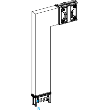 Schneider Electric-KSA400DLF41A-Canalis KSA - coude spécial 400A montage vers bas - A=250mm-B=250-750mm