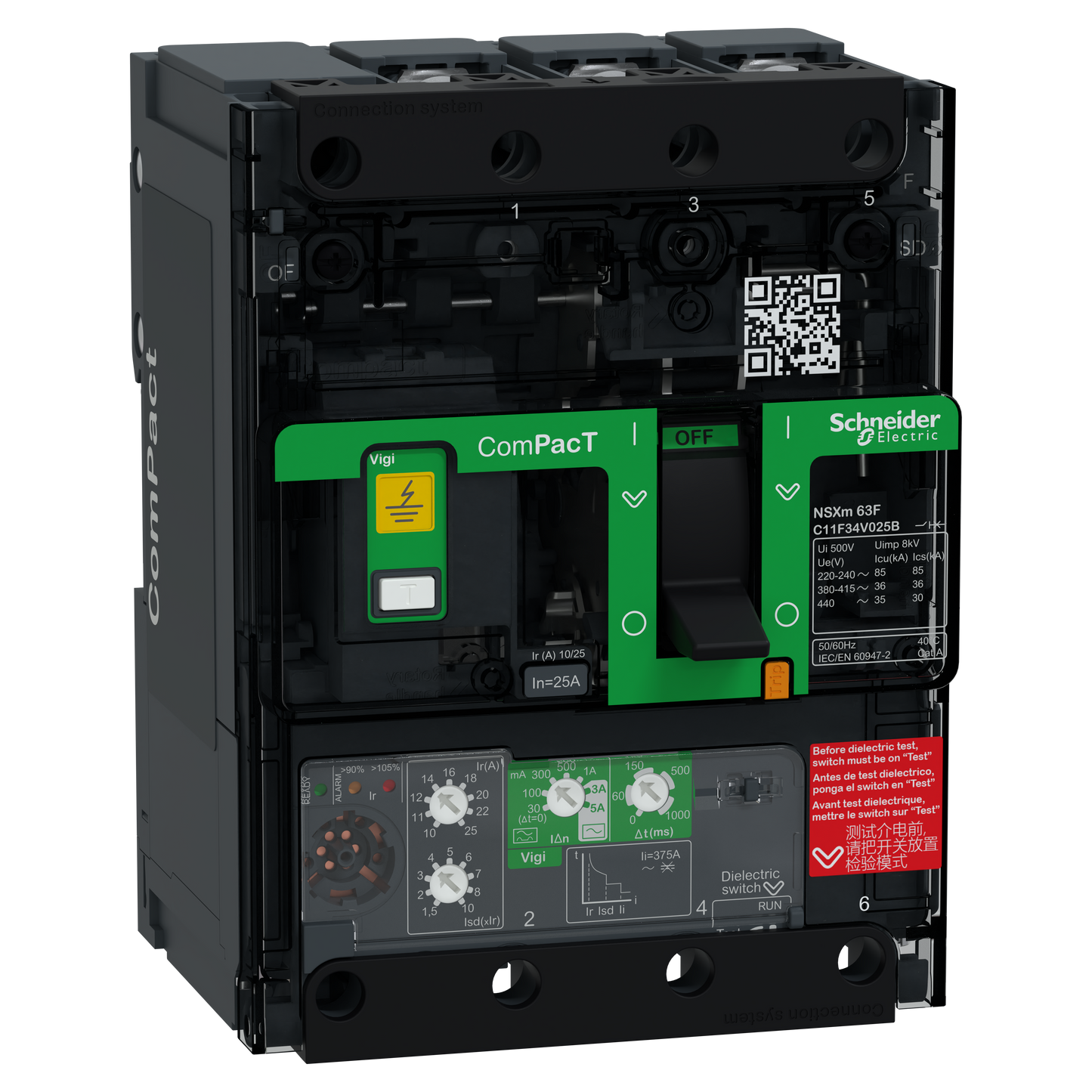 Schneider Electric-C11F34V025B-NSXmF DISJV 3P MIC4.1 25A COS