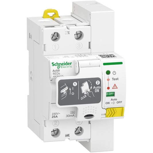 Schneider Electric-A9CR4225-Acti9 REDs - interrupteur différentiel - 2P - 25A - 30mA - A