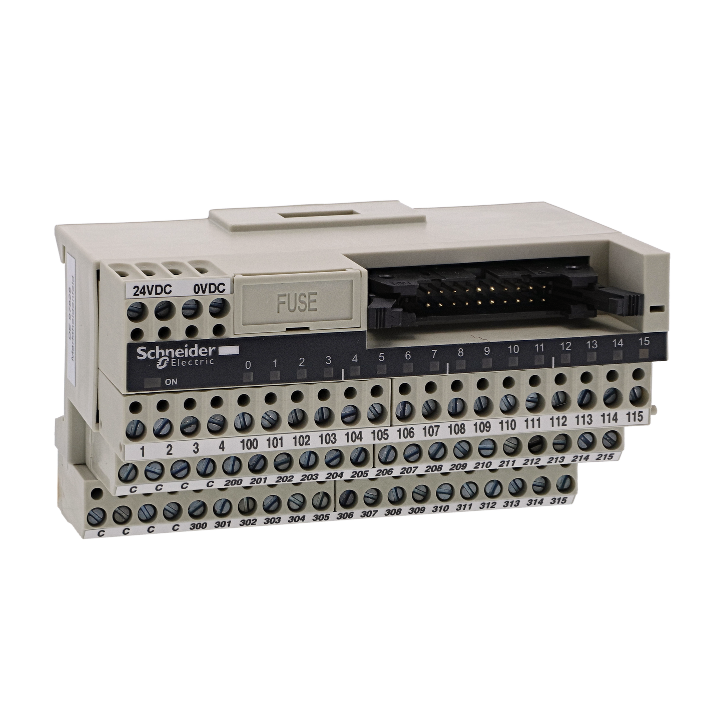 Schneider Electric-ABE7H16C31-Telefast ABE7 - embase de raccordement passive - 16 entrées ou sorties - DEL