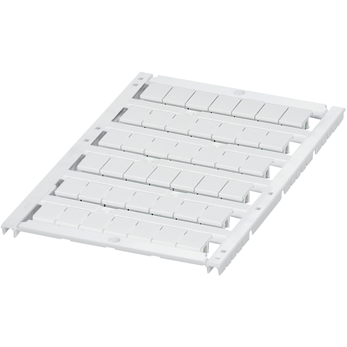 Schneider Electric-NSYTRABPV8-Carte avec 42 repères à clipser 8mm - 6 barrettes - vierge - blanc