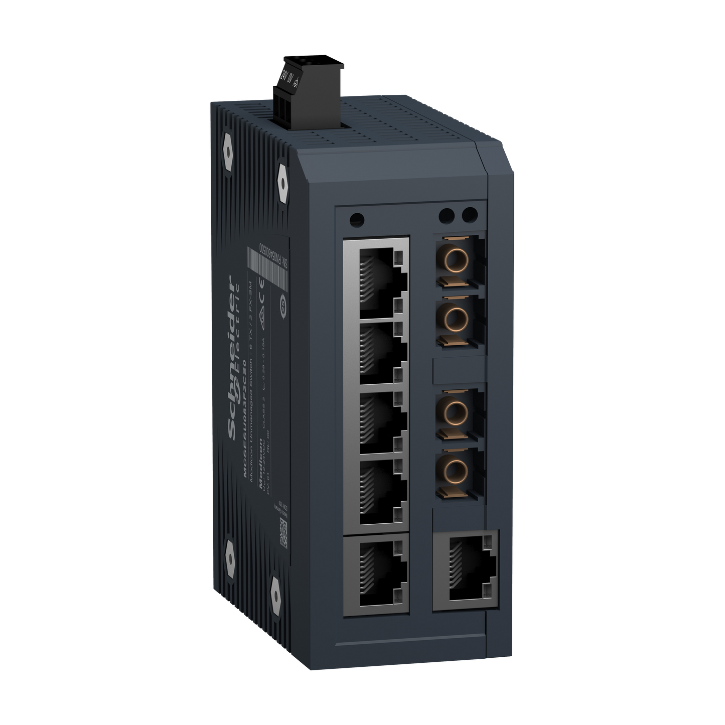 Schneider Electric-MCSESU083F2CS0-Modicon Unmanaged Switch - 6TX/2FX-SM