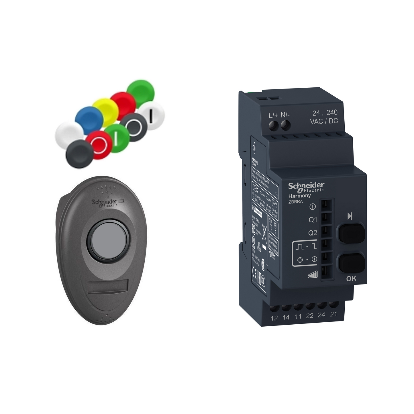 Schneider Electric-XB5RMA04-Harmony pack sans pile & sans fil mobile Ø22 récepteur programmable 24-240Vac