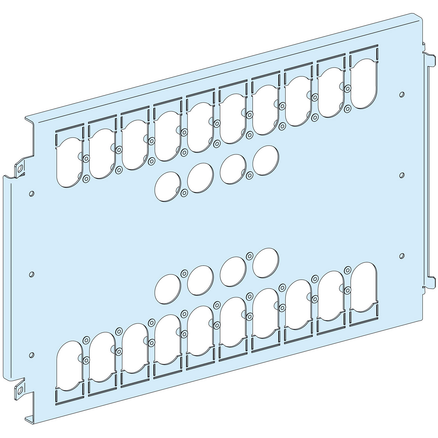 Schneider Electric-LVS03422-PrismaSeT P - Platine NSX100-250-fixe-3P4P- vertical-Cde rotative télec.