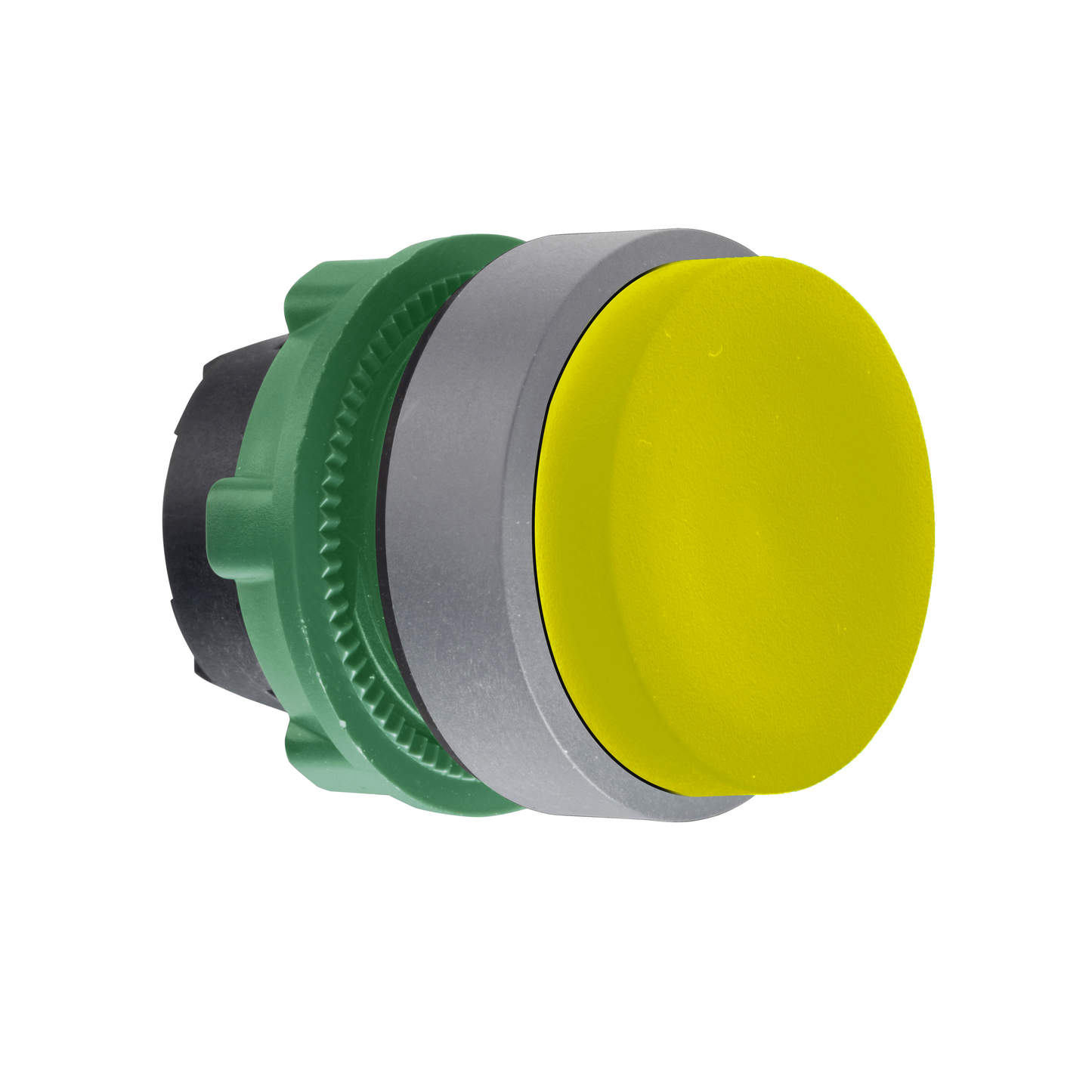 Schneider Electric-ZB5AL5C0-Harmony XB5 - tête bouton poussoir - Ø22 - col grise - dépassant - jaune