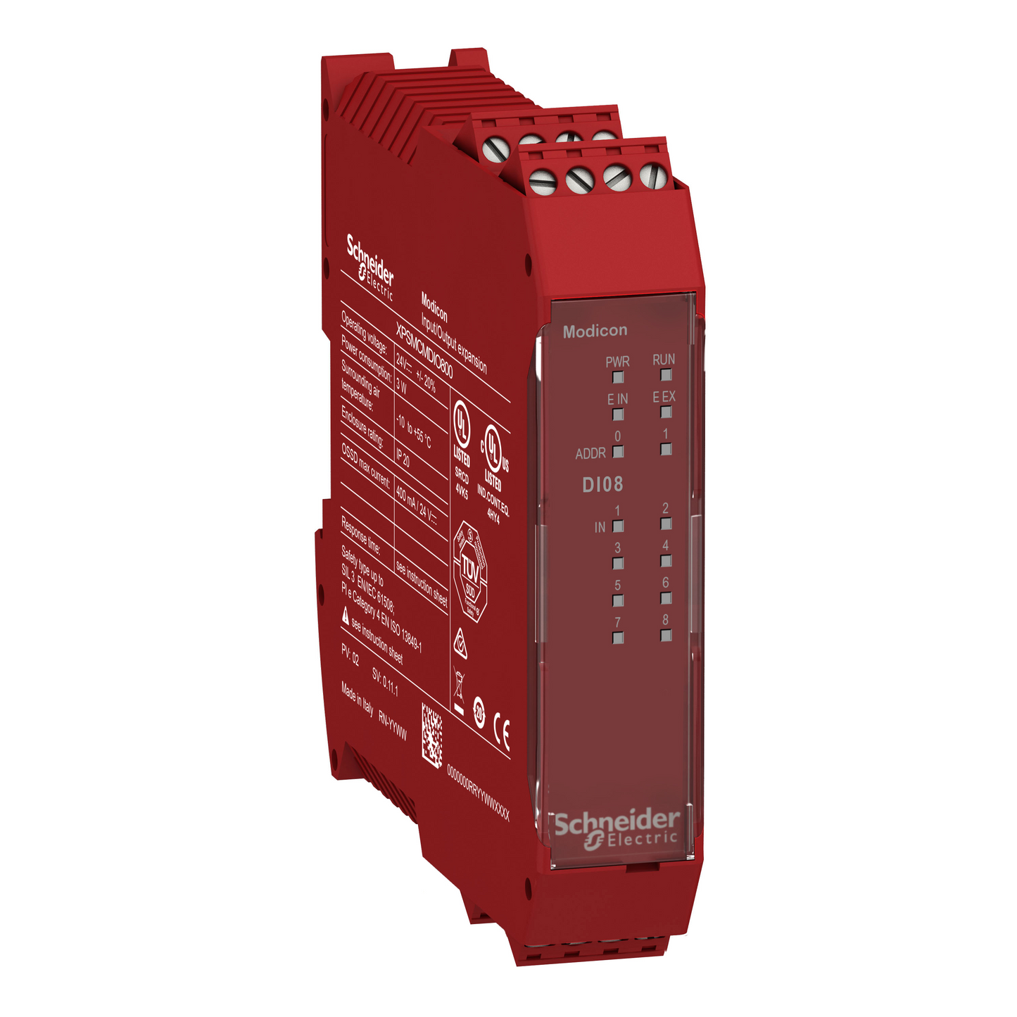 Schneider Electric-XPSMCMDI0800-Preventa XPSMCM - module extension 8 entrées - connecteur à vis