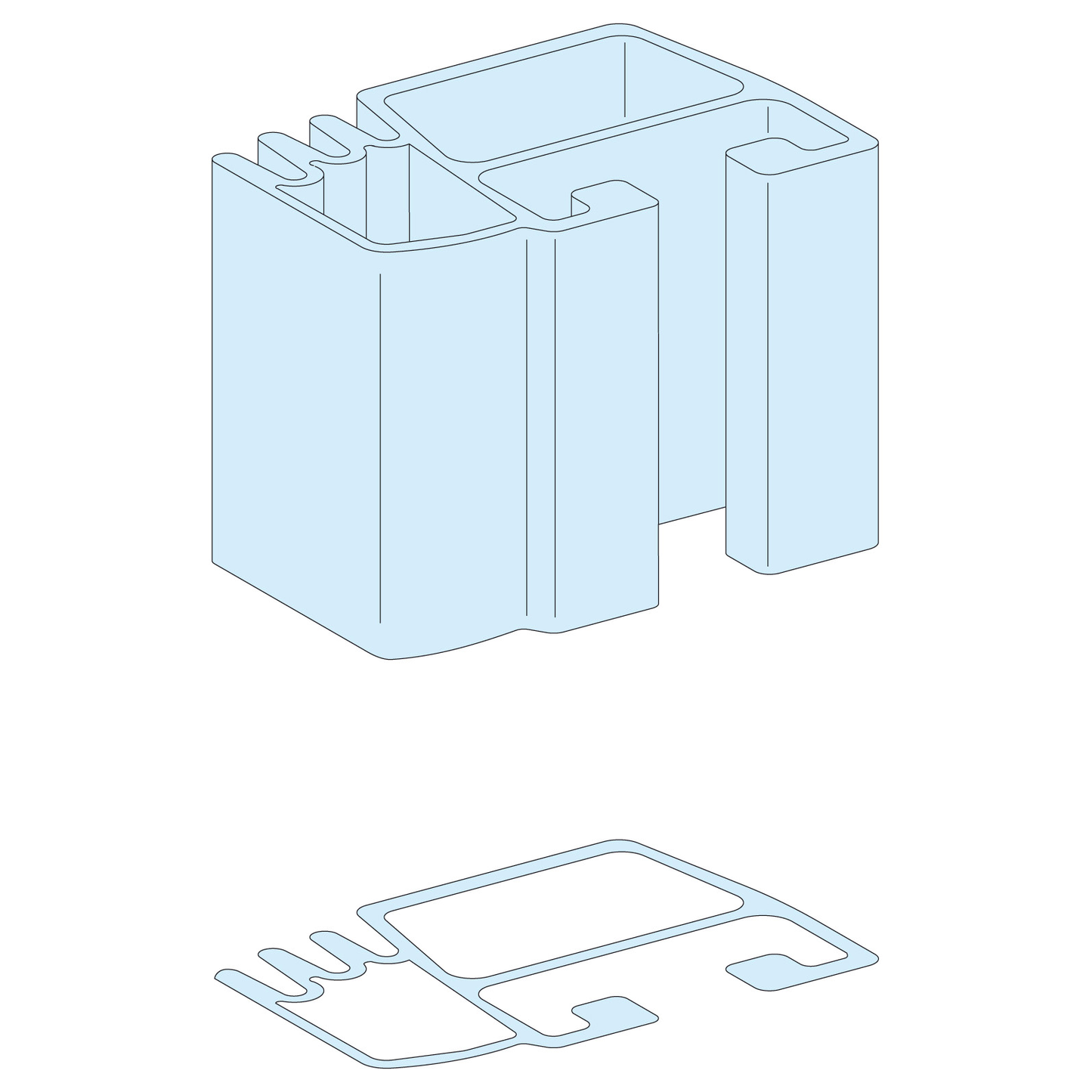 Schneider Electric-LVS04502-Linergy LGY - Profil pour JdB vertical - 630A - L= 1670mm