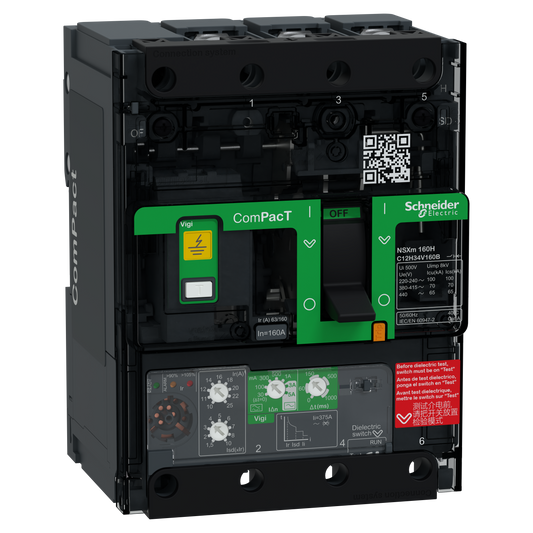 Schneider Electric-C12H34V160B-NSXmH DISJV 3P MIC4.1 160A COS