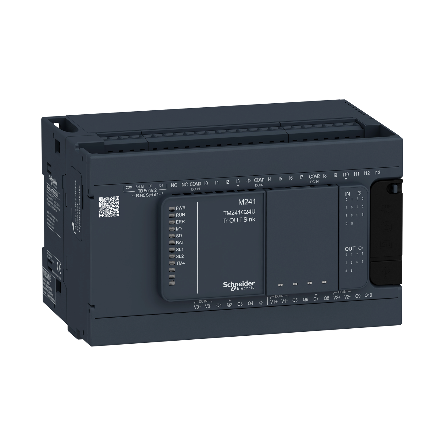 Schneider Electric-TM241C24U-Modicon M241, contrôleur 24E/S NPN, 2 ports série, 24VCC
