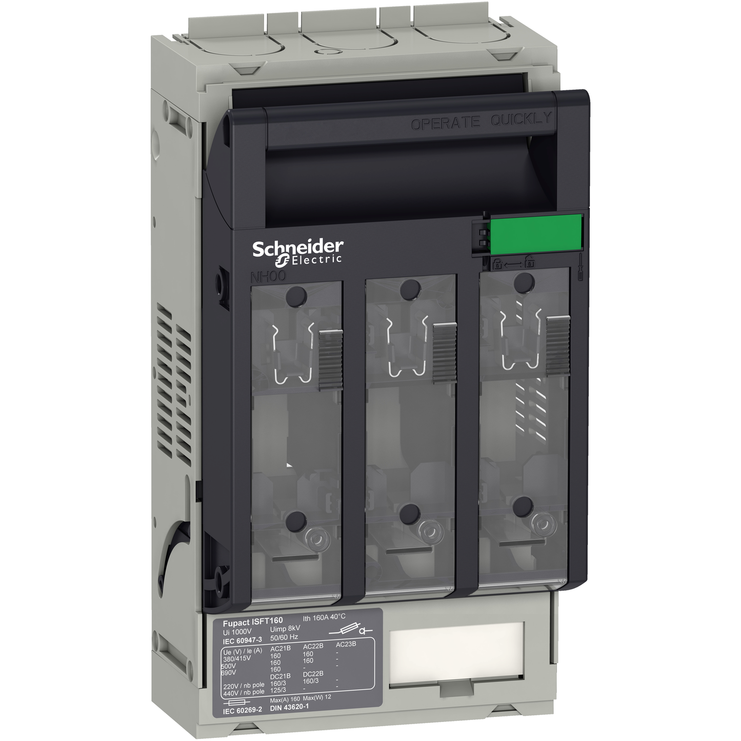 Schneider Electric-LV480802-Fupact ISFT160 - inter sectionneur fusible - 3P - fixe - bornes 2,5 à 95mm²