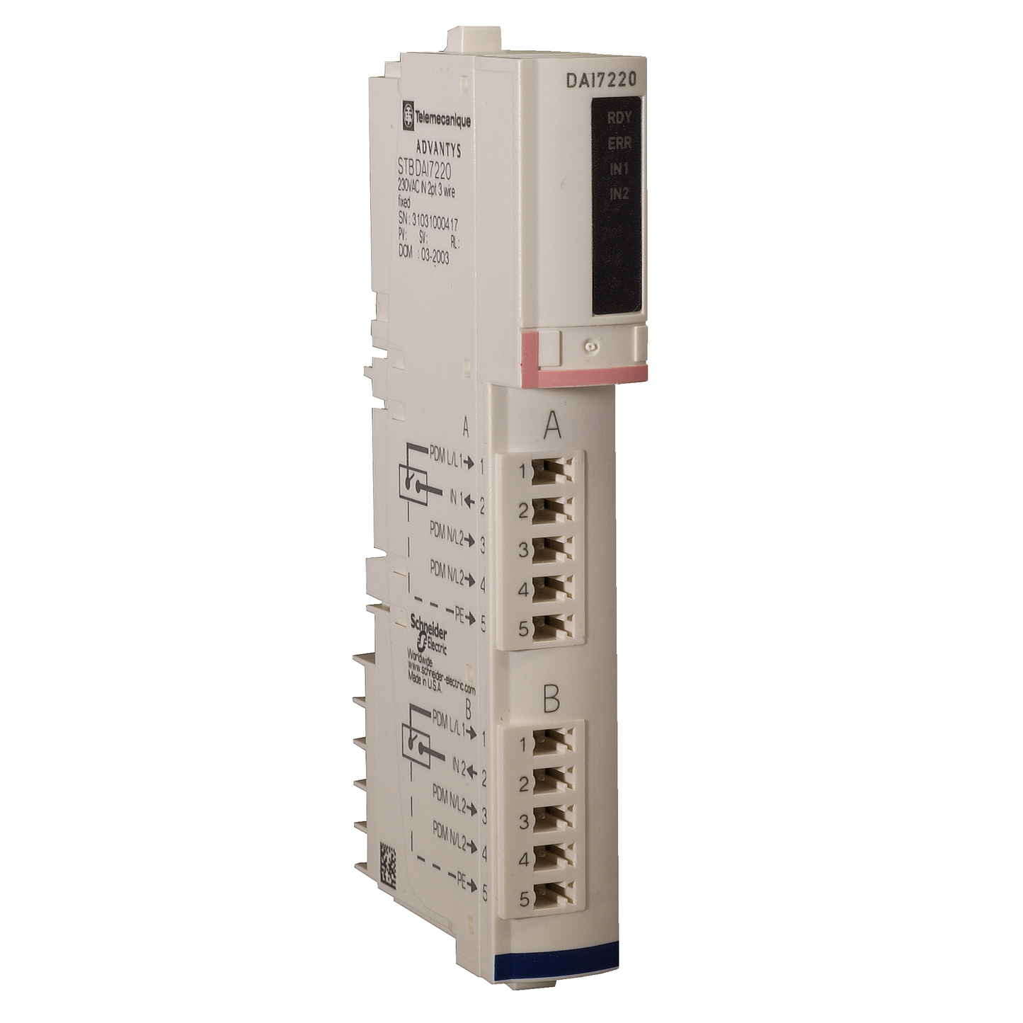 Schneider Electric-STBDAI7220K-Advantys STB - 230vac in 2pt kit conns,