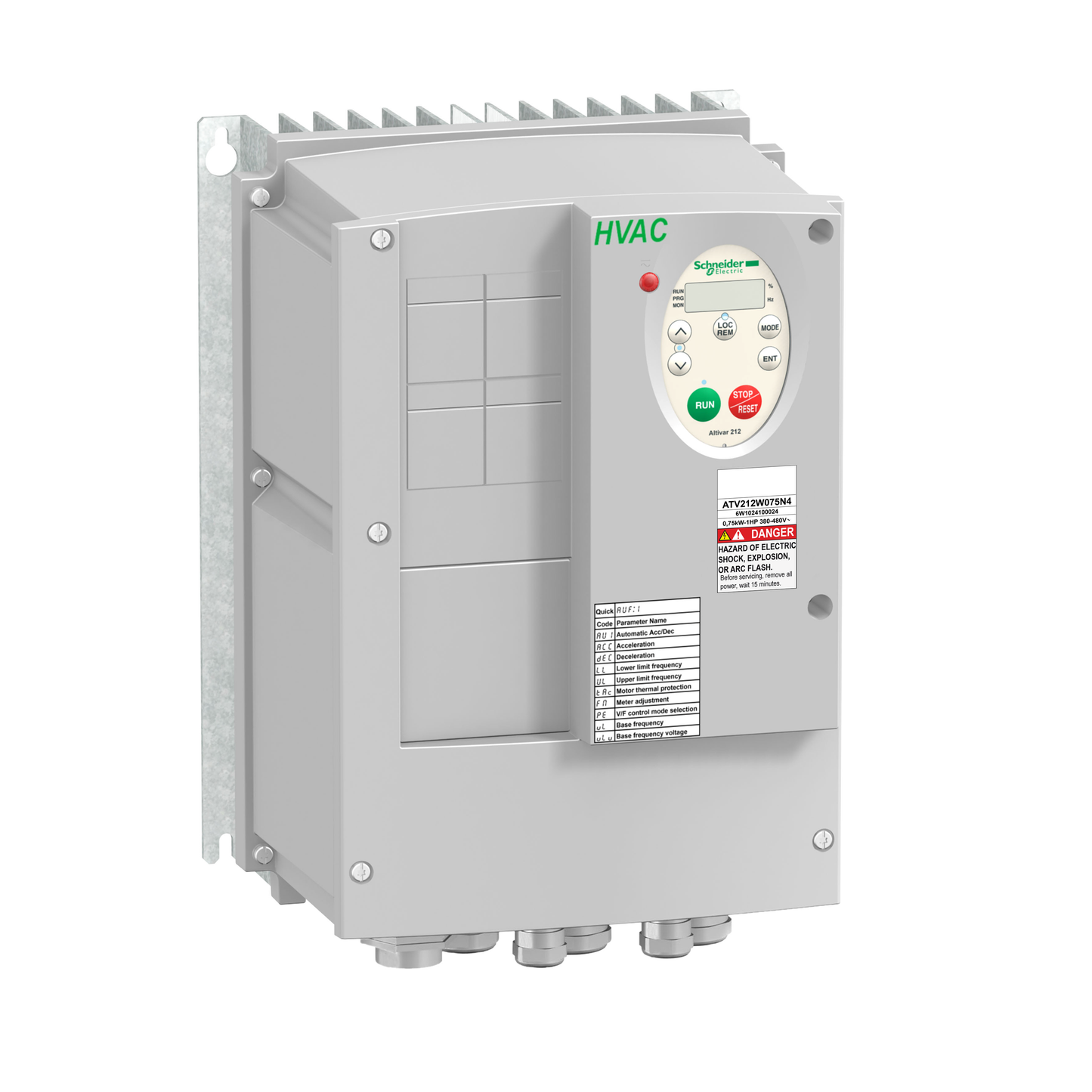 Schneider Electric-ATV212WU22N4C-Altivar - Atv212 2,2kw 3hp 480v tri cem ip54 varia