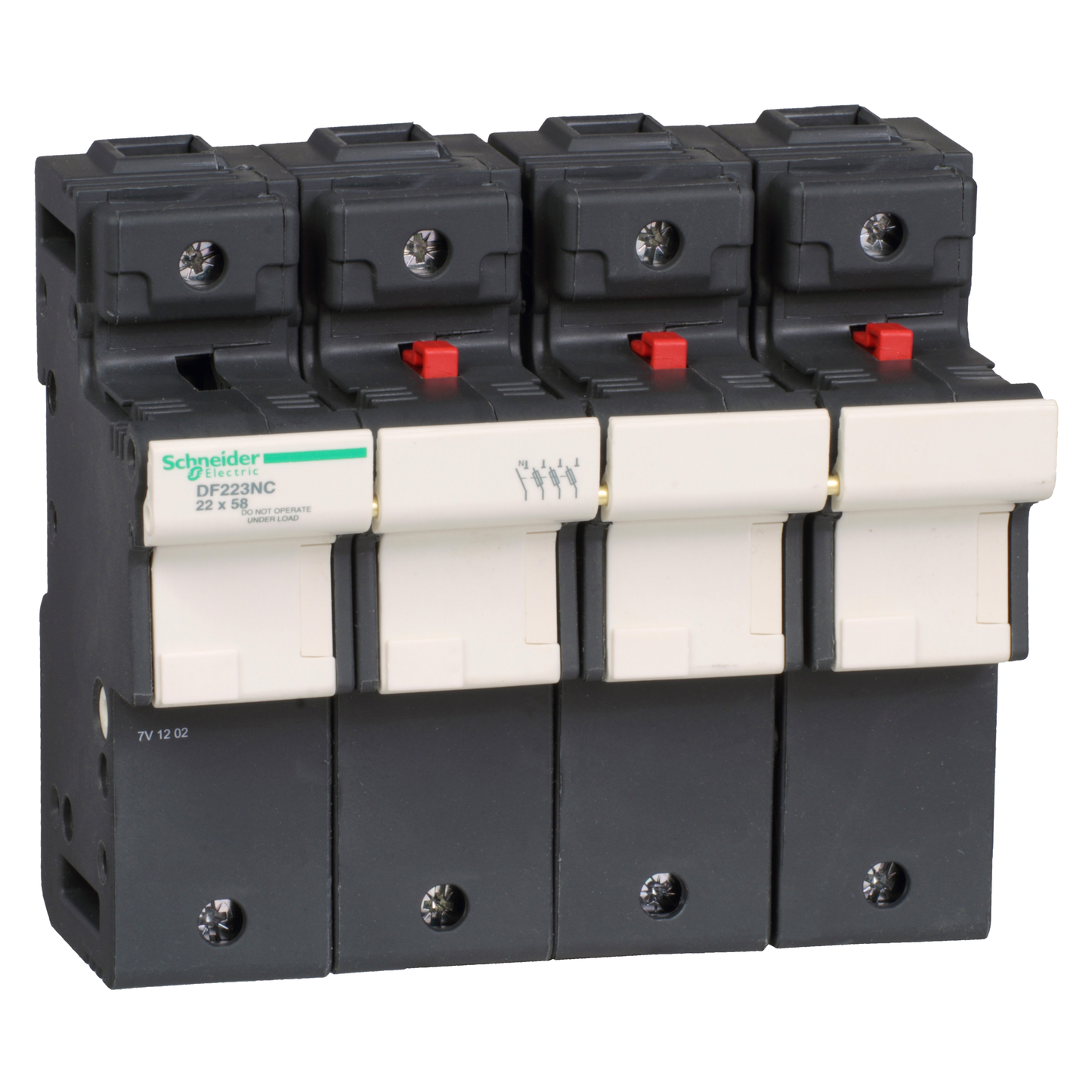 Schneider Electric-DF223NC-TeSys - porte-fusible - 3P/N - 125A - pour fusible 22x58mm