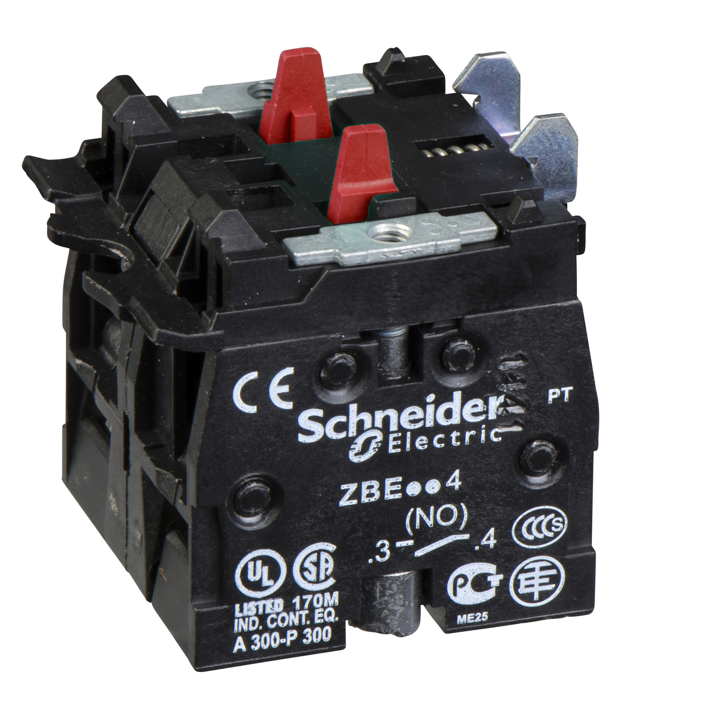 Schneider Electric-ZBE504-Harmony - bloc contact - 2O - forte charge - raccordement vis-étrier