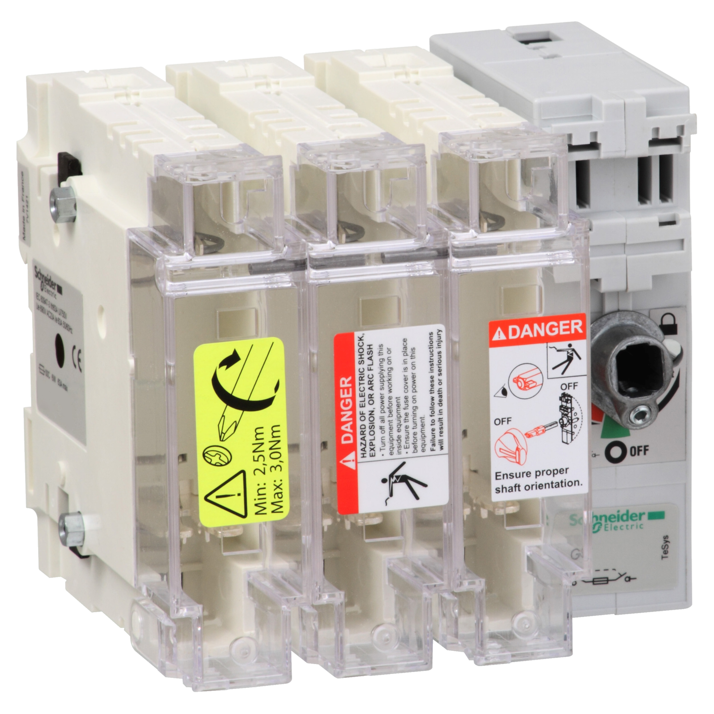Schneider Electric-GS2J3-TeSys GS - interrupteur sectionneur fusible - 3P - 100A - 22x58 mm