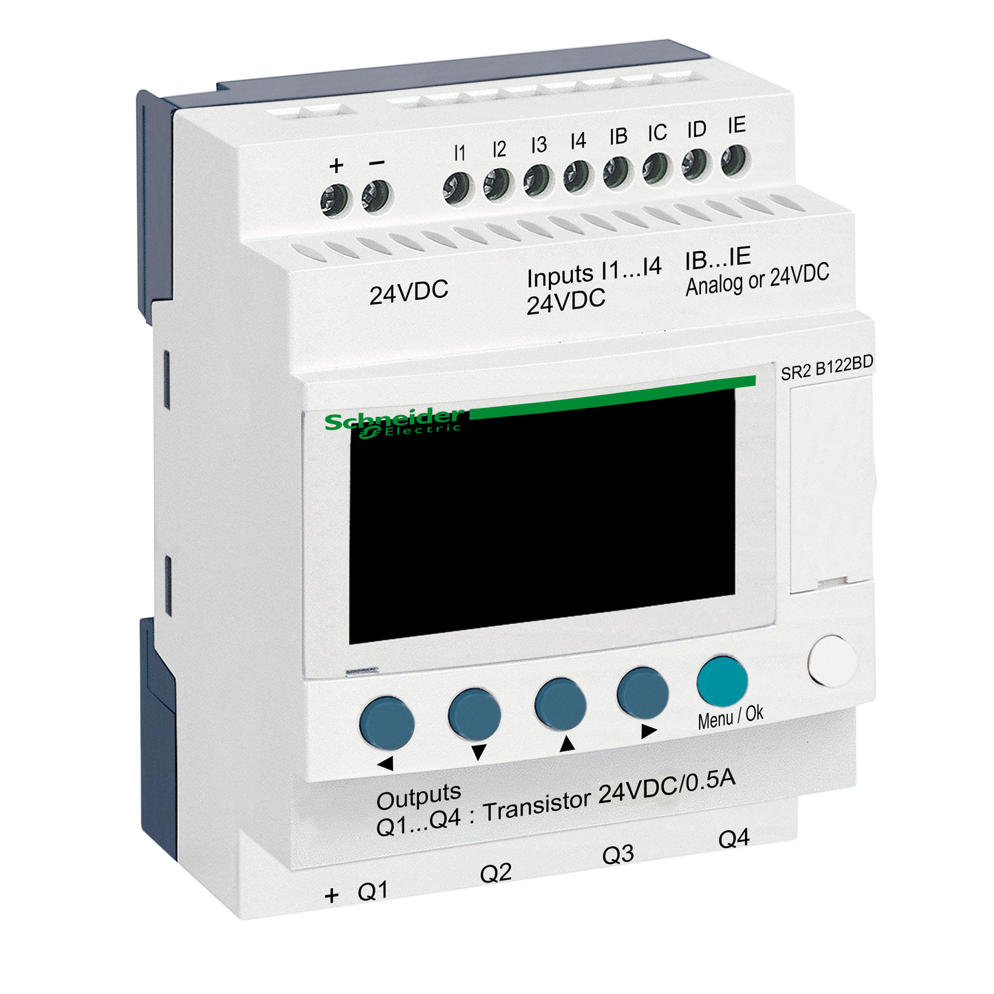 Schneider Electric-SR2B122BD-Zelio Logic - relais intelligent compact - 12 E/S 24Vcc - horloge - affichage