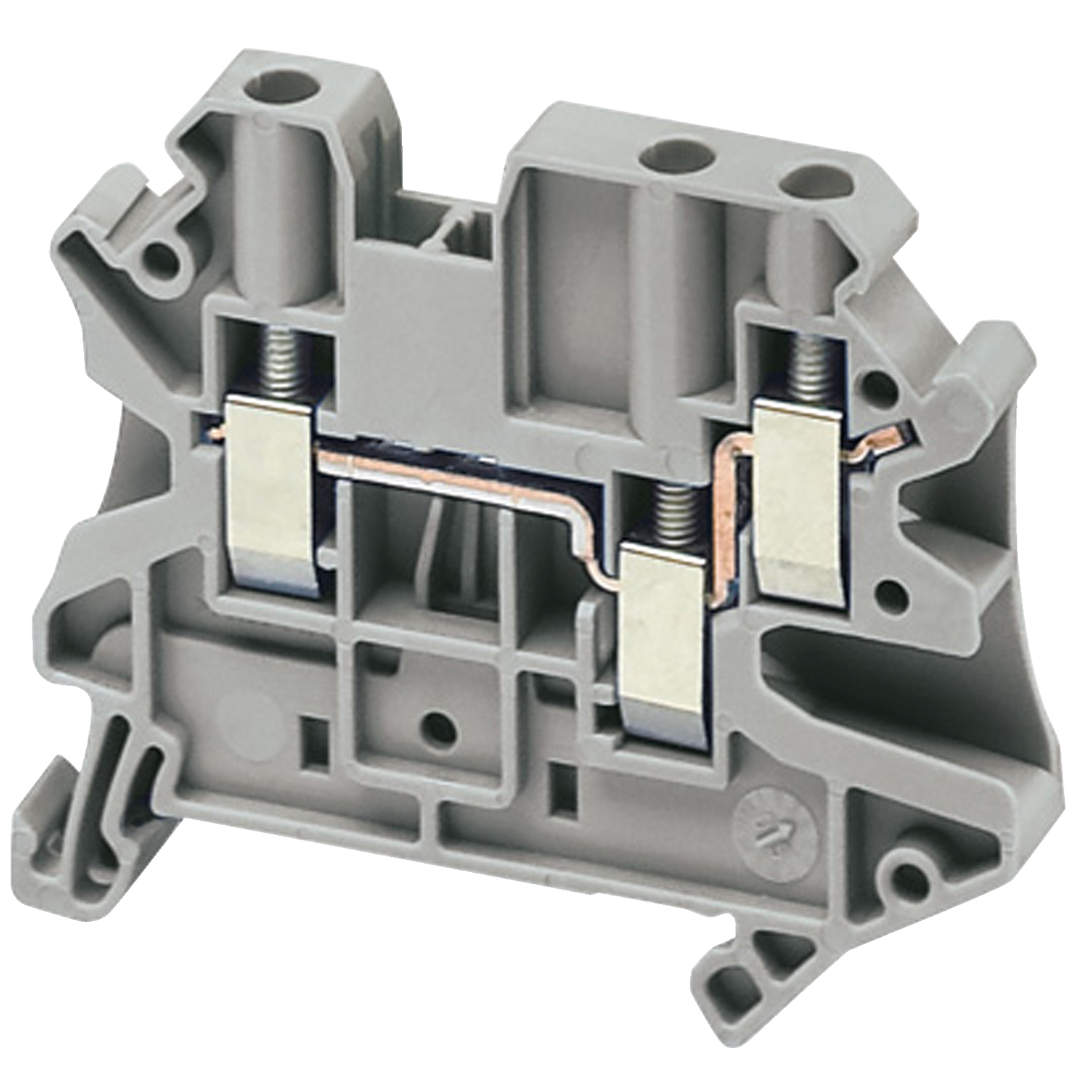 Schneider Electric-NSYTRV43-Borne à vis - passant - 3 points - 4mm² - gris